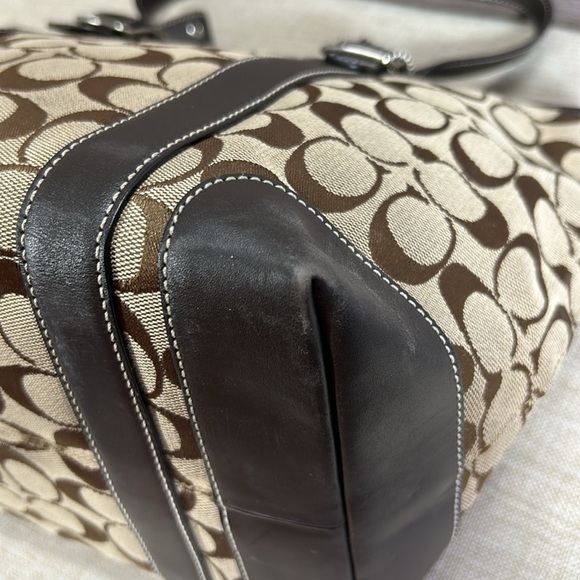 Coach 6042 Brown Monogram Canvas Shoulder Bag - Picture 7 of 13